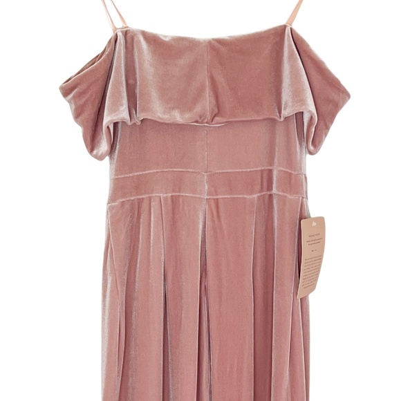 Anthropologie BHLDN Edison Off The Shoulder Velvet Tulip Dress - Picture 11 of 14